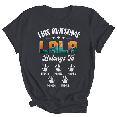 Personalized This Awesome Lala Belongs To Custom Kids Name Vintage Mothers Day Birthday Christmas Shirt & Tank Top | teecentury