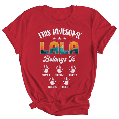Personalized This Awesome Lala Belongs To Custom Kids Name Vintage Mothers Day Birthday Christmas Shirt & Tank Top | teecentury
