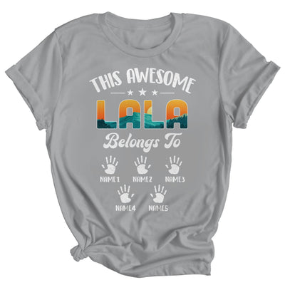 Personalized This Awesome Lala Belongs To Custom Kids Name Vintage Mothers Day Birthday Christmas Shirt & Tank Top | teecentury