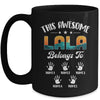 Personalized This Awesome Lala Belongs To Custom Kids Name Vintage Mothers Day Birthday Christmas Mug | teecentury