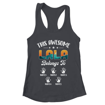 Personalized This Awesome Lala Belongs To Custom Kids Name Vintage Mothers Day Birthday Christmas Shirt & Tank Top | teecentury