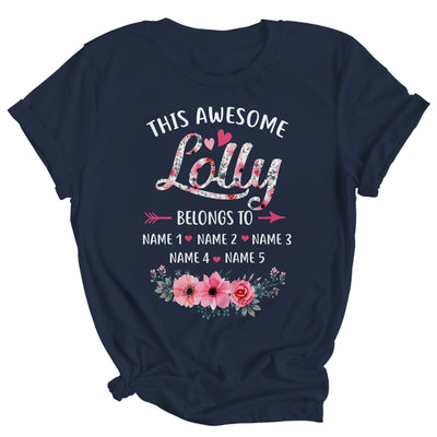 Personalized This Awesome Lolly Belongs To Custom Kids Name Floral Lolly Mothers Day Birthday Christmas Shirt & Tank Top | teecentury