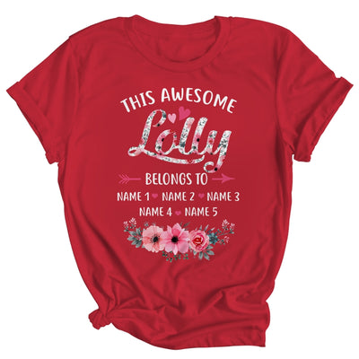 Personalized This Awesome Lolly Belongs To Custom Kids Name Floral Lolly Mothers Day Birthday Christmas Shirt & Tank Top | teecentury