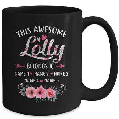 Personalized This Awesome Lolly Belongs To Custom Kids Name Floral Lolly Mothers Day Birthday Christmas Mug | teecentury