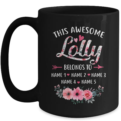 Personalized This Awesome Lolly Belongs To Custom Kids Name Floral Lolly Mothers Day Birthday Christmas Mug | teecentury