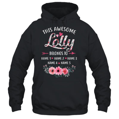 Personalized This Awesome Lolly Belongs To Custom Kids Name Floral Lolly Mothers Day Birthday Christmas Shirt & Tank Top | teecentury