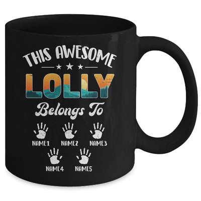 Personalized This Awesome Lolly Belongs To Custom Kids Name Vintage Mothers Day Birthday Christmas Mug | teecentury