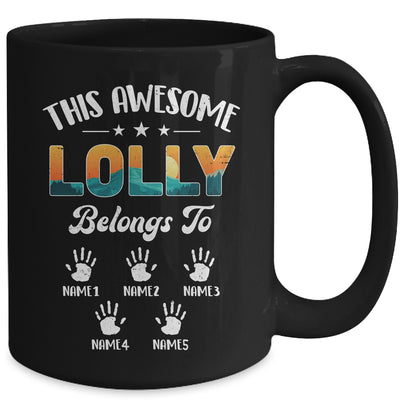 Personalized This Awesome Lolly Belongs To Custom Kids Name Vintage Mothers Day Birthday Christmas Mug | teecentury