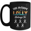 Personalized This Awesome Lolly Belongs To Custom Kids Name Vintage Mothers Day Birthday Christmas Mug | teecentury