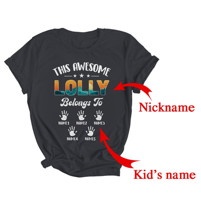Personalized This Awesome Lolly Belongs To Custom Kids Name Vintage Mothers Day Birthday Christmas Shirt & Tank Top | Custom | teecentury