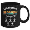 Personalized This Awesome Mamaw Belongs To Custom Kids Name Vintage Mothers Day Birthday Christmas Mug | teecentury