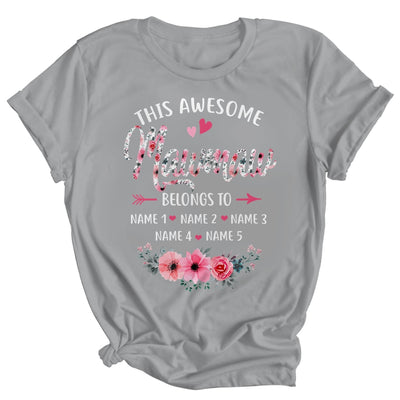 Personalized This Awesome Mawmaw Belongs To Custom Kids Name Floral Mawmaw Mothers Day Birthday Christmas Shirt & Tank Top | teecentury