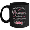 Personalized This Awesome Mawmaw Belongs To Custom Kids Name Floral Mawmaw Mothers Day Birthday Christmas Mug | teecentury