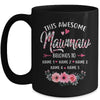 Personalized This Awesome Mawmaw Belongs To Custom Kids Name Floral Mawmaw Mothers Day Birthday Christmas Mug | teecentury