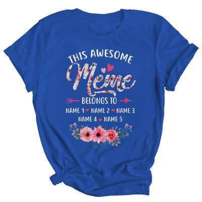 Personalized This Awesome Meme Belongs To Custom Kids Name Floral Meme Mothers Day Birthday Christmas Shirt & Tank Top | teecentury