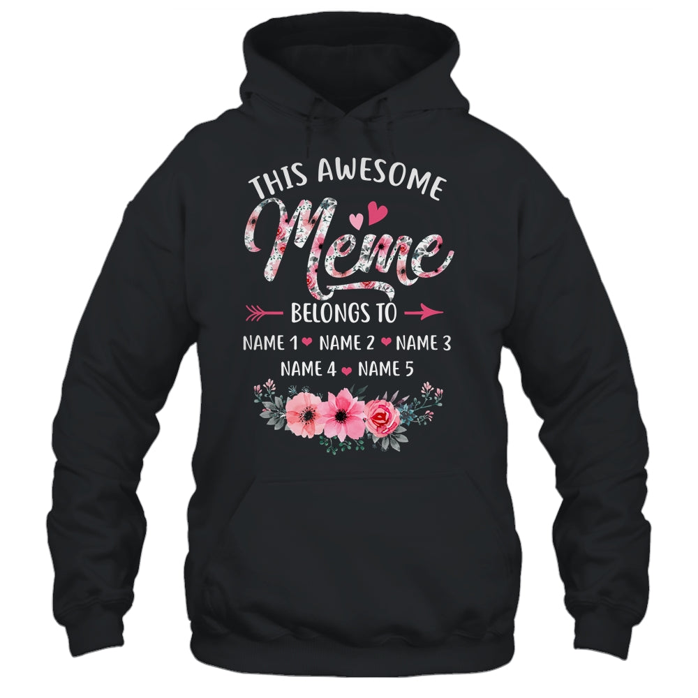 Personalized This Awesome Meme Belongs To Custom Kids Name Floral Meme Mothers Day Birthday Christmas Shirt & Tank Top | teecentury