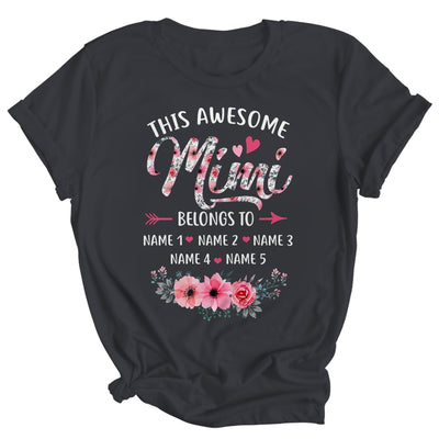 Personalized This Awesome Mimi Belongs To Custom Kids Name Floral Mimi Mothers Day Birthday Christmas Shirt & Tank Top | teecentury