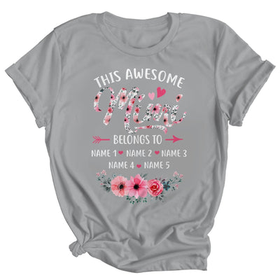 Personalized This Awesome Mimi Belongs To Custom Kids Name Floral Mimi Mothers Day Birthday Christmas Shirt & Tank Top | teecentury