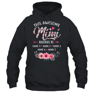 Personalized This Awesome Mimi Belongs To Custom Kids Name Floral Mimi Mothers Day Birthday Christmas Shirt & Tank Top | teecentury