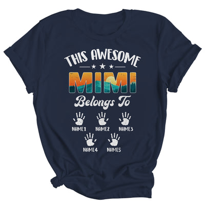 Personalized This Awesome Mimi Belongs To Custom Kids Name Vintage Mothers Day Birthday Christmas Shirt & Tank Top | teecentury