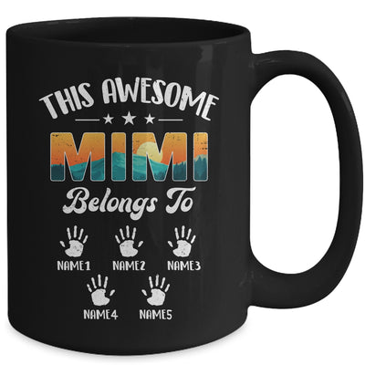 Personalized This Awesome Mimi Belongs To Custom Kids Name Vintage Mothers Day Birthday Christmas Mug | teecentury