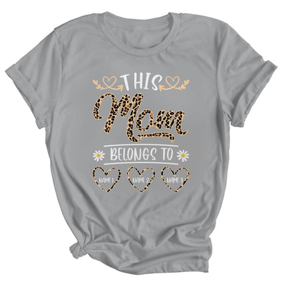 Personalized This Awesome Mom Belongs To Custom Kids Name Leopard Mom Mothers Day Birthday Christmas Shirt & Tank Top | teecentury