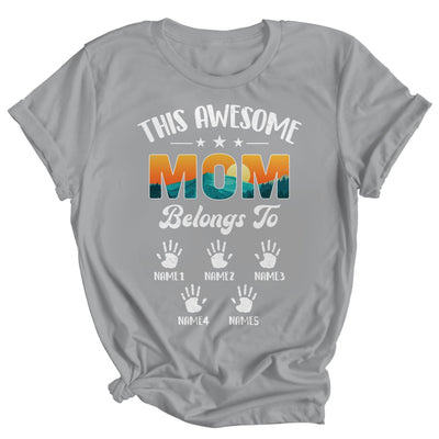 Personalized This Awesome Mom Belongs To Custom Kids Name Vintage Mothers Day Birthday Christmas Shirt & Tank Top | teecentury