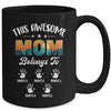 Personalized This Awesome Mom Belongs To Custom Kids Name Vintage Mothers Day Birthday Christmas Mug | teecentury