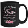 Personalized This Awesome Nana Belongs To Custom Kids Name Floral Nana Mothers Day Birthday Christmas Mug | teecentury