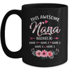 Personalized This Awesome Nana Belongs To Custom Kids Name Floral Nana Mothers Day Birthday Christmas Mug | teecentury