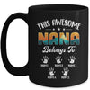 Personalized This Awesome Nana Belongs To Custom Kids Name Vintage Mothers Day Birthday Christmas Mug | teecentury