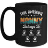 Personalized This Awesome Nanny Belongs To Custom Kids Name Vintage Mothers Day Birthday Christmas Mug | teecentury