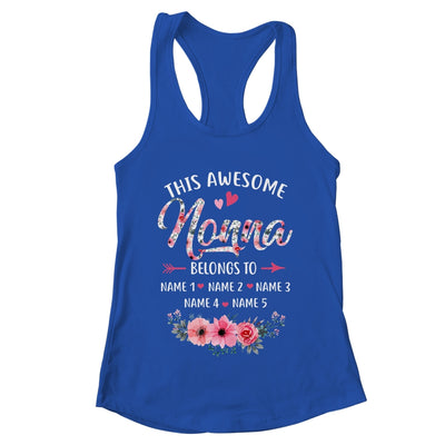 Personalized This Awesome Nonna Belongs To Custom Kids Name Floral Nonna Mothers Day Birthday Christmas Shirt & Tank Top | teecentury