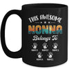 Personalized This Awesome Nonna Belongs To Custom Kids Name Vintage Mothers Day Birthday Christmas Mug | teecentury