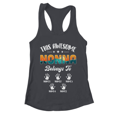 Personalized This Awesome Nonna Belongs To Custom Kids Name Vintage Mothers Day Birthday Christmas Shirt & Tank Top | teecentury