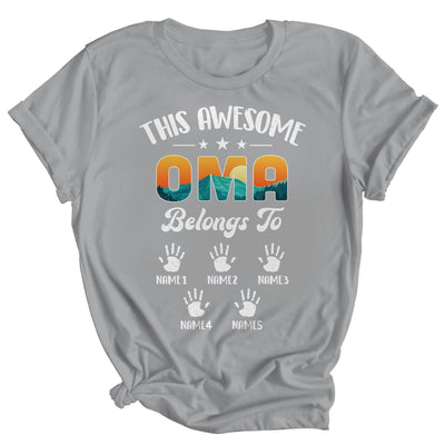 Personalized This Awesome Oma Belongs To Custom Kids Name Vintage Mothers Day Birthday Christmas Shirt & Tank Top | teecentury