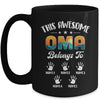 Personalized This Awesome Oma Belongs To Custom Kids Name Vintage Mothers Day Birthday Christmas Mug | teecentury