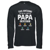 Personalized This Awesome Papa Belongs To Custom Grandkids Name Color Hand Fathers Day Birthday Christmas Shirt & Hoodie | teecentury