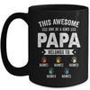 Personalized This Awesome Papa Belongs To Custom Grandkids Name Color Hand Fathers Day Birthday Christmas Mug | teecentury