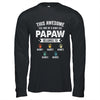 Personalized This Awesome Papaw Belongs To Custom Grandkids Name Color Hand Fathers Day Birthday Christmas Shirt & Hoodie | teecentury