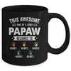 Personalized This Awesome Papaw Belongs To Custom Grandkids Name Color Hand Fathers Day Birthday Christmas Mug | teecentury