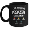 Personalized This Awesome Papaw Belongs To Custom Grandkids Name Color Hand Fathers Day Birthday Christmas Mug | teecentury