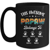 Personalized This Awesome Papaw Belongs To Custom Kids Name Vintage Fathers Day Birthday Christmas Mug | teecentury