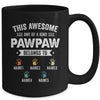 Personalized This Awesome Pawpaw Belongs To Custom Grandkids Name Color Hand Fathers Day Birthday Christmas Mug | teecentury