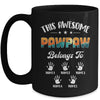 Personalized This Awesome Pawpaw Belongs To Custom Kids Name Vintage Fathers Day Birthday Christmas Mug | teecentury