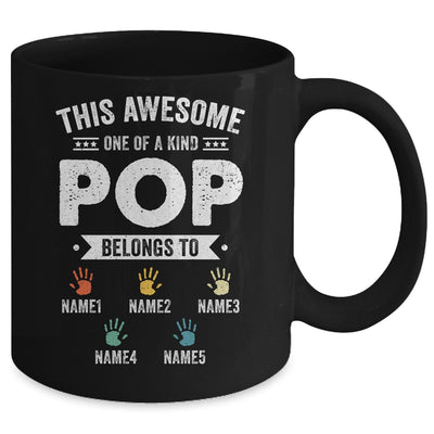 Personalized This Awesome Pop Belongs To Custom Grandkids Name Color Hand Fathers Day Birthday Christmas Mug | teecentury