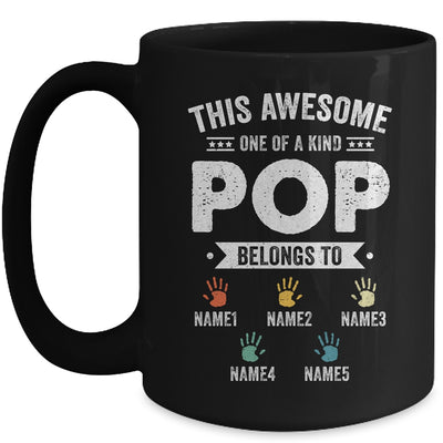 Personalized This Awesome Pop Belongs To Custom Grandkids Name Color Hand Fathers Day Birthday Christmas Mug | teecentury