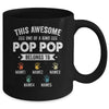 Personalized This Awesome Pop Pop Belongs To Custom Grandkids Name Color Hand Fathers Day Birthday Christmas Mug | teecentury