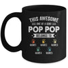 Personalized This Awesome Pop Pop Belongs To Custom Grandkids Name Color Hand Fathers Day Birthday Christmas Mug | teecentury