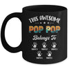 Personalized This Awesome Pop Pop Belongs To Custom Kids Name Vintage Fathers Day Birthday Christmas Mug | teecentury